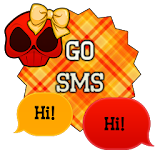 GO SMS - Girly Skulls 7 icon