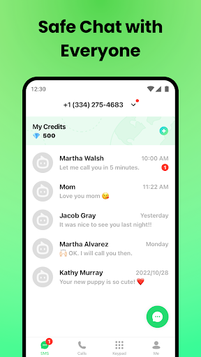 Screenshot of 2nd Phone Number - Text & Call