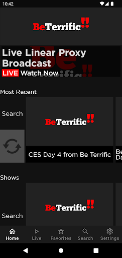 Android application BeTerrific screenshort