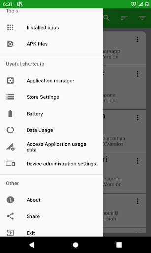 Android application Share Apps screenshort