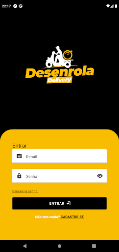 Android application Desenrola Delivery screenshort