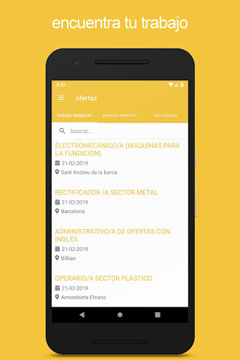 Android application Grupompleo screenshort