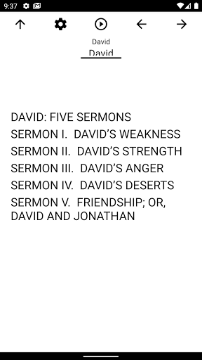 Android application Book, David screenshort