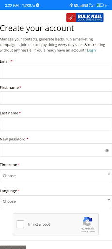 Bulkmail Screen 2