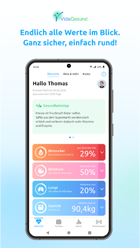 Diabetes-App + Blutdruck-App Screen 2