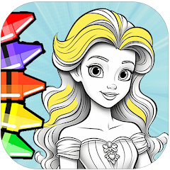 Princess Coloring Drawing Book icon