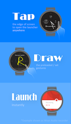 Wear Gesture Launcher - WearOSのおすすめ画像1