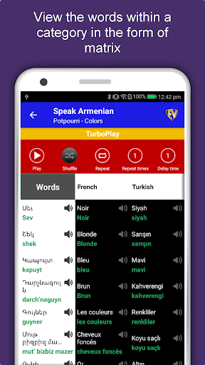 Screenshot of Learn Armenian Language App