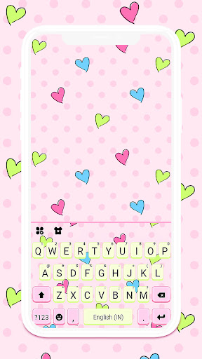 Android application Doodle Heart Chat Keyboard Bac screenshort