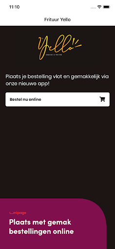Android application Frituur Yello screenshort