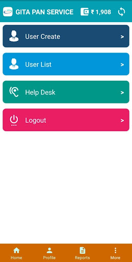 Android application GITA PAN SERVICE screenshort
