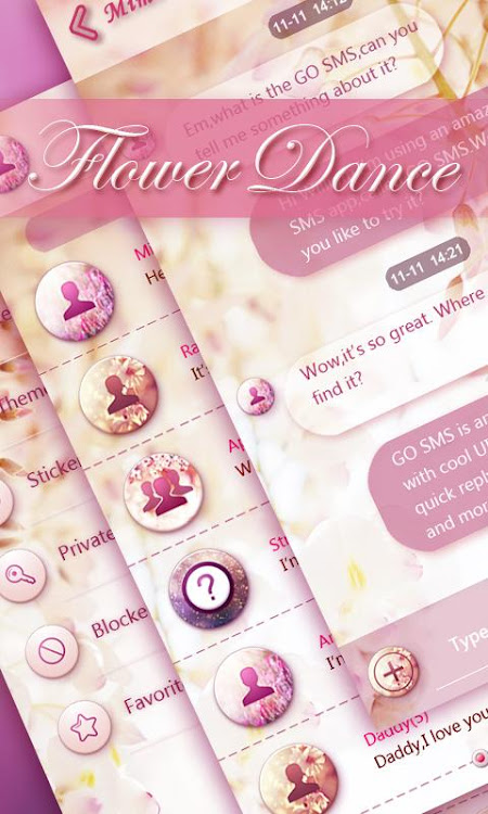 GO SMS FLOWER DANCE THEME - 1.0 - (Android)