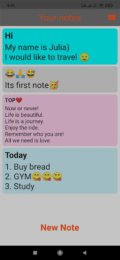 Notes for you 2021 Screen 2
