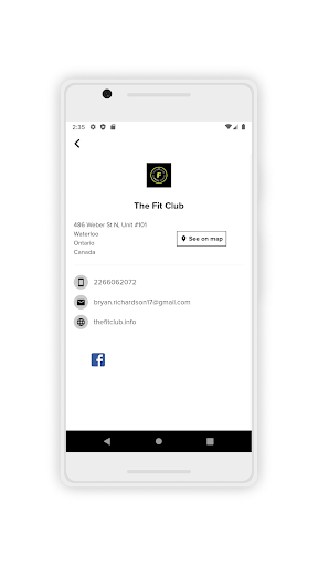 Android application The Fit Club screenshort