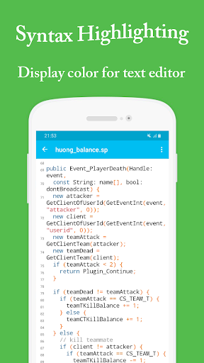 Android application Sublime Text Editor screenshort