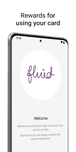 Android application Fluid card screenshort