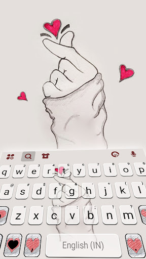 Android application Doodle Pop Heart Themes screenshort