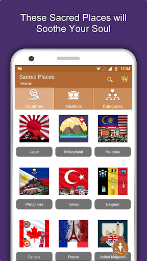 Android application Sacred Places Travel & Explore screenshort