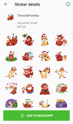 Cartoon Stickers for Whatsapp Screen 3