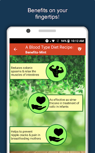 Screenshot of A Blood Type Recipes Diet Plan