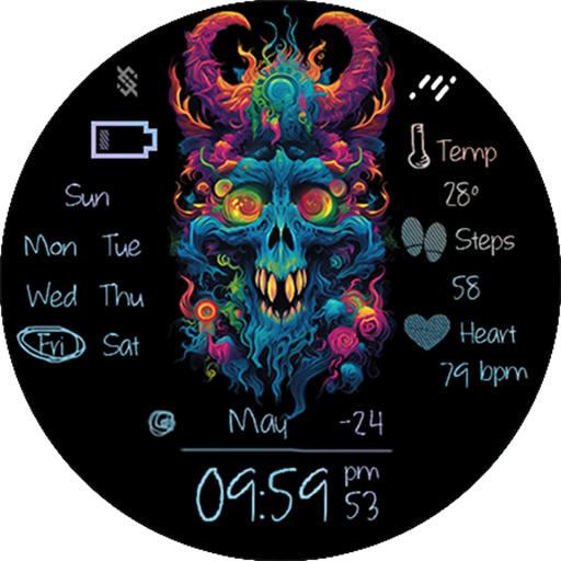 BFF57- Neon Art Game Zombie - AppWisp.com