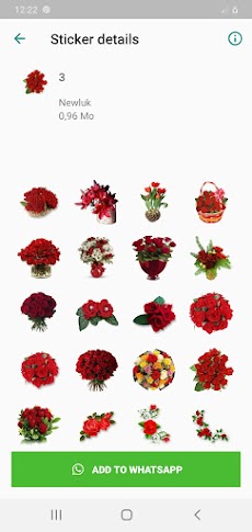 Amor flores y rosas Stickers  para Whatsappのおすすめ画像1