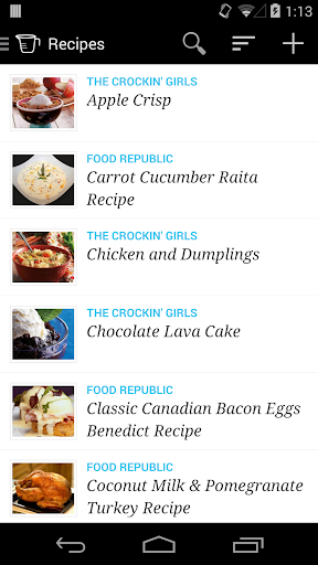 Android application Recipe, Menu & Cooking Planner screenshort