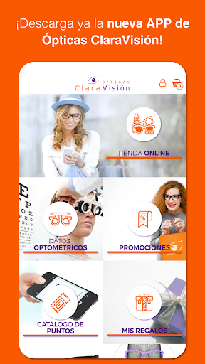 Android application Ópticas ClaraVisión screenshort