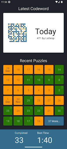 Codeword Screen 2