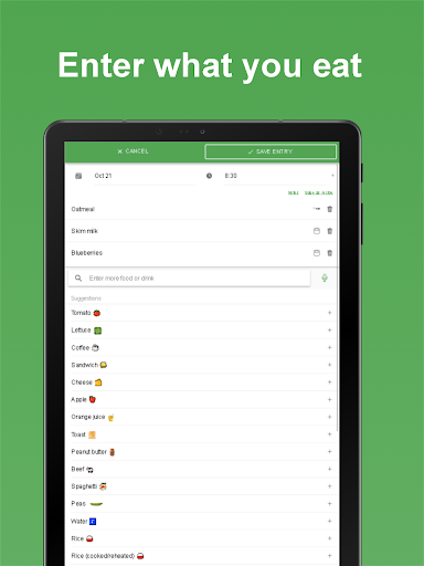 Screenshot of Eat Smart Kiwi: Food Diary