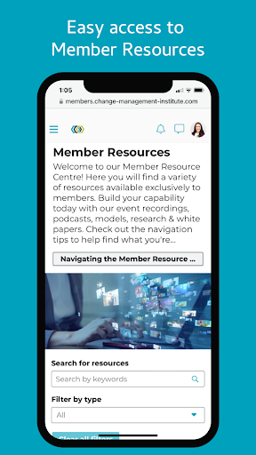 Android application Change Management Member Hub screenshort