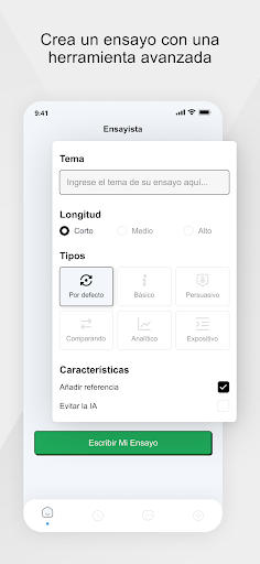 Vista previa de la aplicación