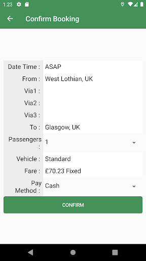 Browns Taxis Screen 3