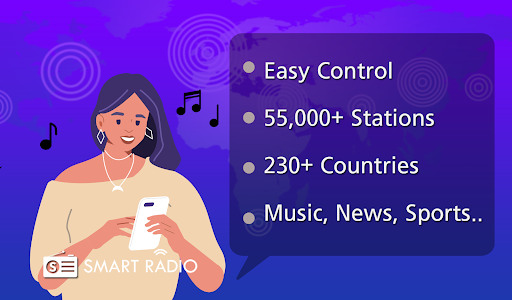 Android application Smart Radio: Live Radio & FM screenshort