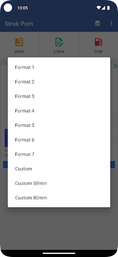 Android application Struk POM screenshort