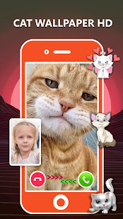 Cat Call You : Cat Video Call & Video Call prank android2mod screenshots 2