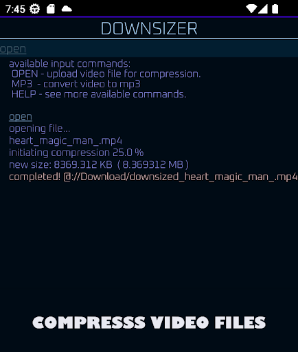 Android application Downsizer - Video to MP3 screenshort