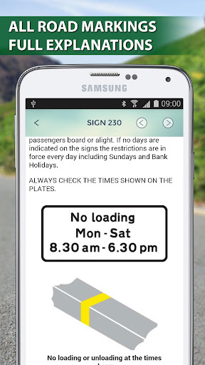 Screenshot of Highway code