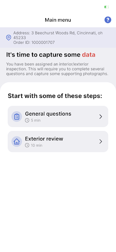 Android application PDC by Capture Data Services screenshort