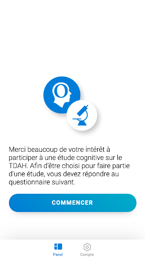 TDAH - Recherche Cognitive Capture d'Écran de l'Application Android 1