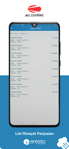 Android application J&C Cookies - Aplikasi Member screenshort