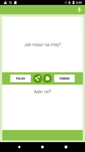 Android application Polish-Turkish Translator screenshort