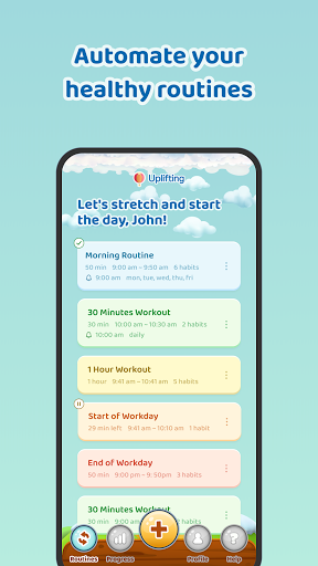 Uplifting, Routine Rituals App Screen 2