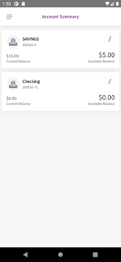 Engage FCU Mobile Banking Screen 3