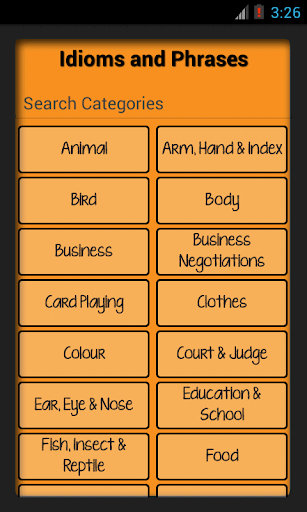 Android application Idioms & Phrases with Meaning screenshort