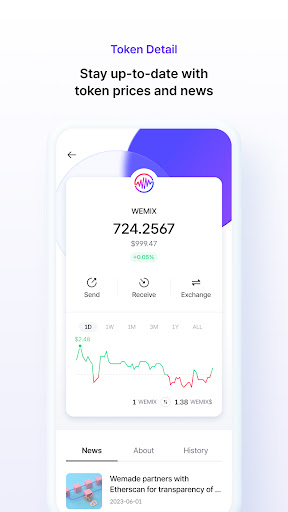 Screenshot of WEMIX Wallet