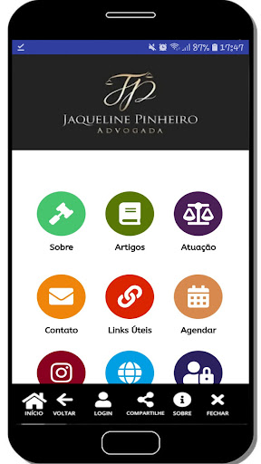 Android application Jaqueline Pinheiro Advogada screenshort