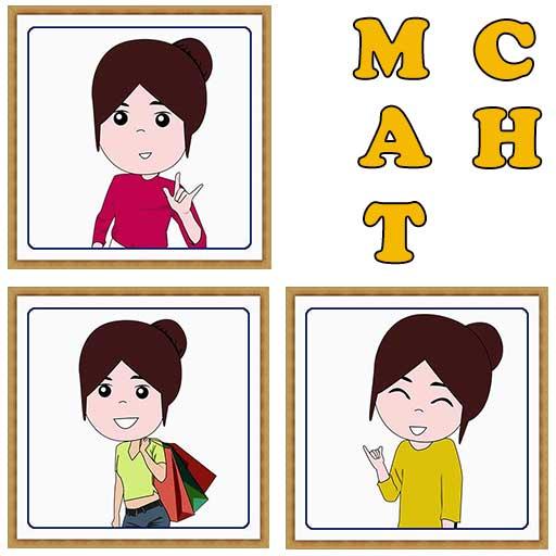 Girl Picture Match Game. logo