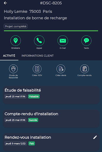 Android application Borne4You Technicien screenshort