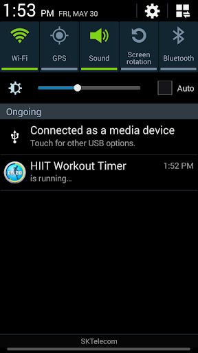 Screenshot of HIIT interval training timer